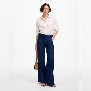 Madewell The Denim Pull-On Wide-Leg Pant